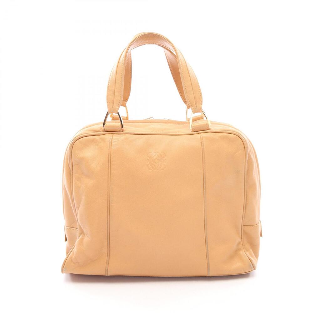 Loewe Anagram Handbag Leather Beige Cream